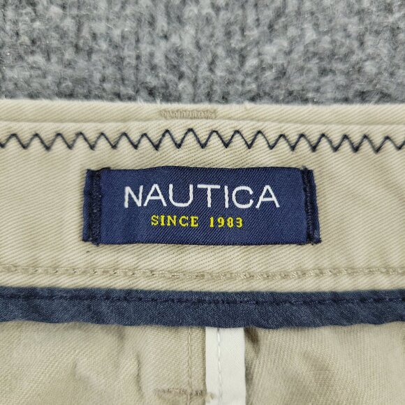 Nautica Shorts Men's Size 36 Brown Tan The Deck Short Chino Pockets Classic 36x8 - Picture 15 of 16